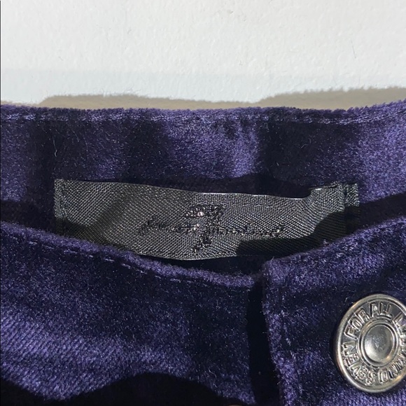 NEW 7 For All Mankind Dark Purple Velvet Jeans - Picture 6 of 12
